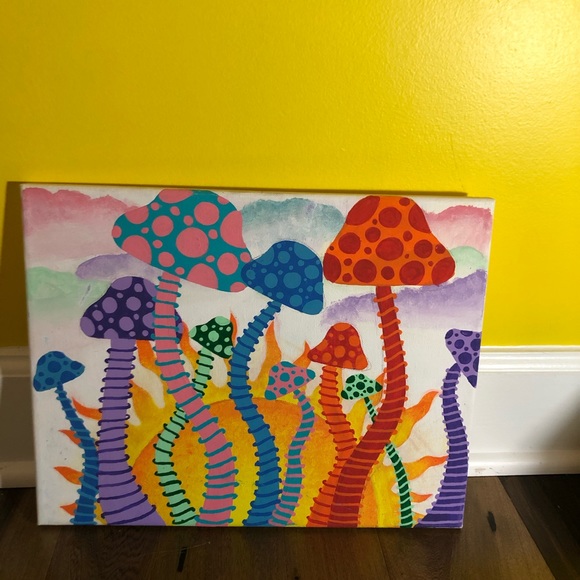 Mushroom sunset painting - Picture 1 of 1